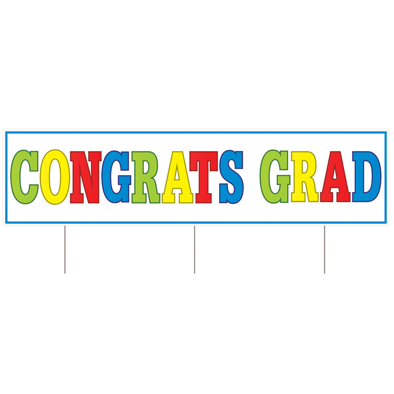 Enseigne en plastique Jumbo Congrats Grad