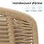  Chaise berçante moderne en osier beige Sverste Papason - 250 lb