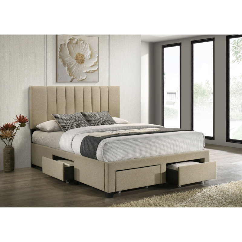 Lit avec rangement Mid-Century, Queen
