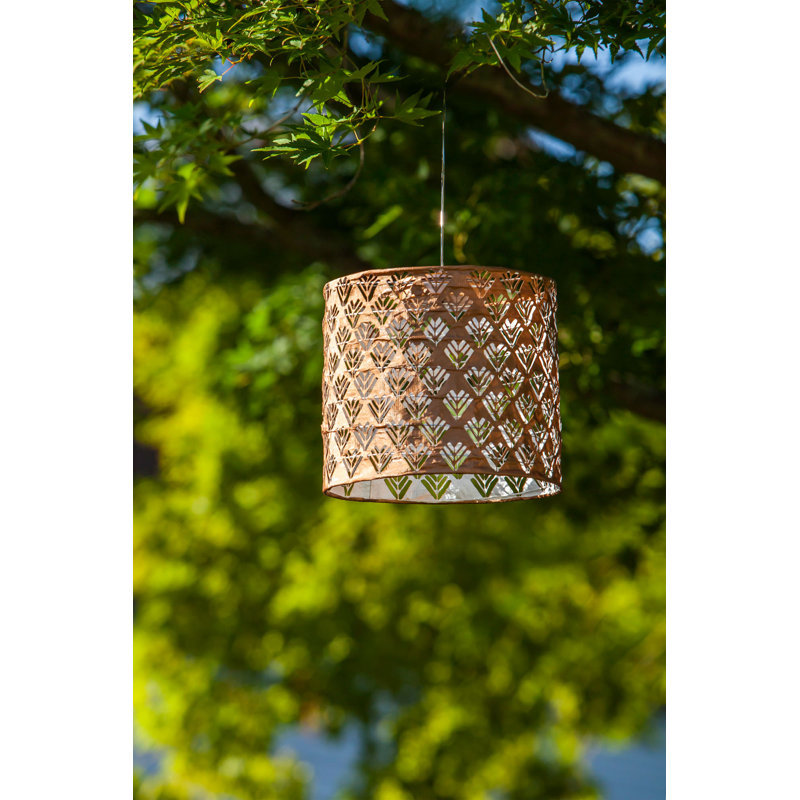 Antonucci 6.5'' Solar Powered Integrated LED Cylinder Lantern, Copper