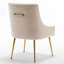 Chaise d'appoint en velours beige Baudel-1563904545
