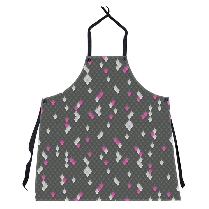 Katelyn Elizabeth Bib Apron, Black/Pink