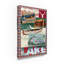 «Canoe Lodge Throw Reds» par Dartis, impression sur toile tendue-25332334