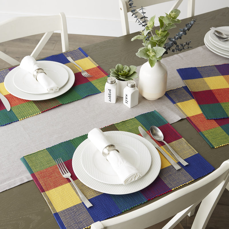 Zebrowski Cotton Blend Plaid Rectangle Placemat