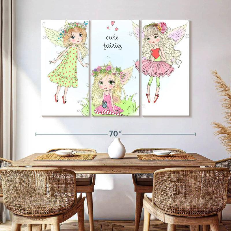 Cute Fairies, 42" H x 65" W