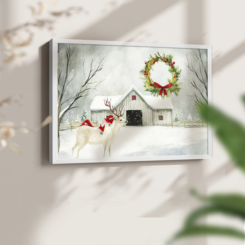Chirstmas Art-CDLII -Framed Print - Restickable, 16" H x 20" W, White
