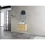 Meuble-lavabo mural 30 po avec lavabo d'art en céramique et 2 portes à fermeture en douceur, emballage KD, contreplaqué-125514784-125514783