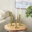 Ensemble de chandelles de table 3 pièces en acier inoxydable-1246301145-1246301144