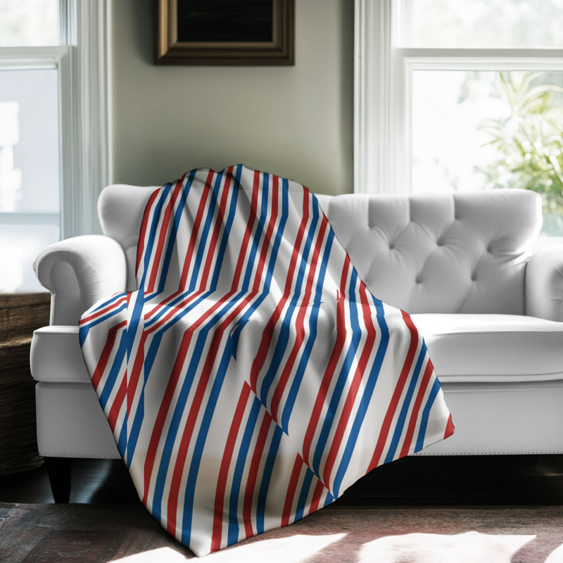 Scarlet Blue - 1 pièce Sherpa Premium, Grand lit