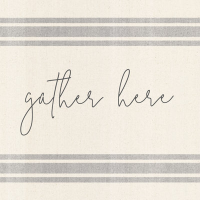 Gather Here Linen Stripe - Wrapped Canvas Print