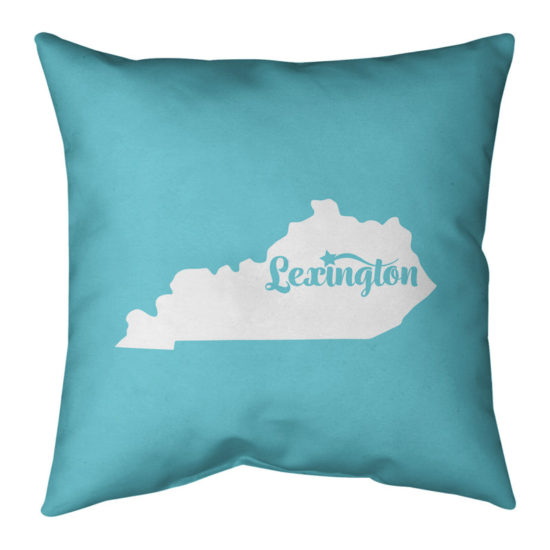 Coussin intérieur / extérieur, Fort Worth , 16 po x 1 po, Bleu sarcelle