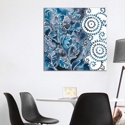 Cobalt Garden II by Chariklia Zarris - Wrapped Canvas Painting