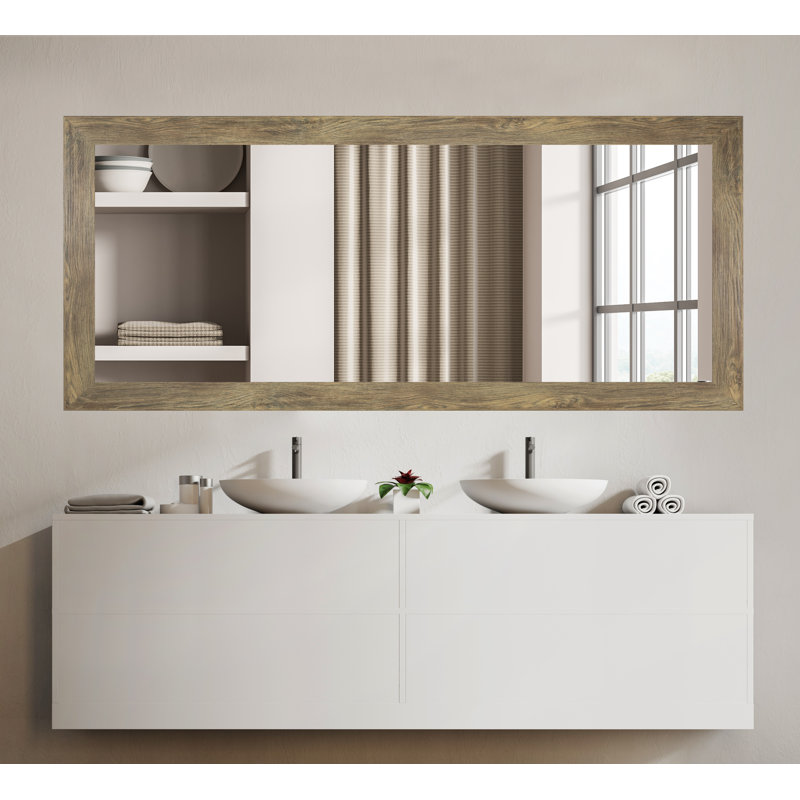 Engineered Wood Flat Mirror, 33" x 80"