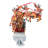 Kurt Adler Fabriche Musical Santa With 8 Reindeer, 2-Piece Set, 24in