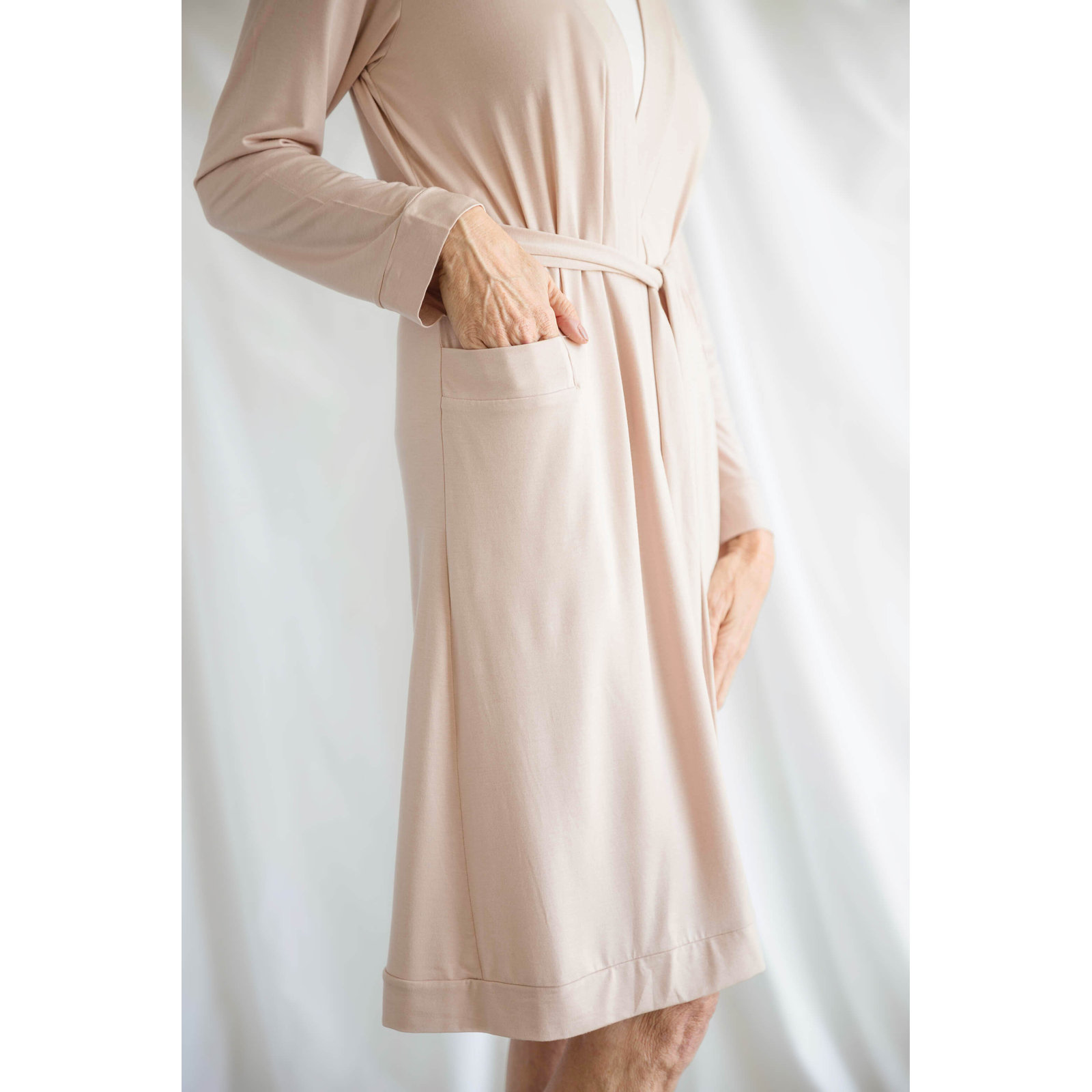 Naked Bathrobe with Pockets, Primrose, XS