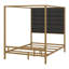 Lit à baldaquin raffiné pour chambre à coucher de style moderne avec tête de lit haute tapissier-506280254-506280252