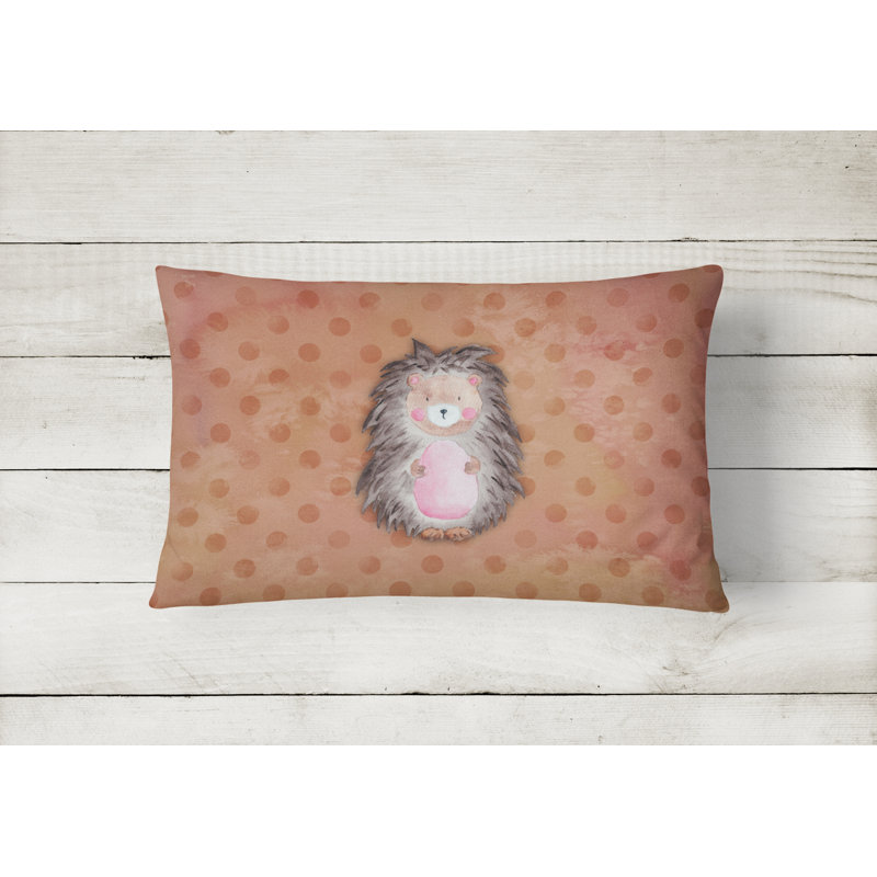 Coussin lombaire en aquarelle hedgehog