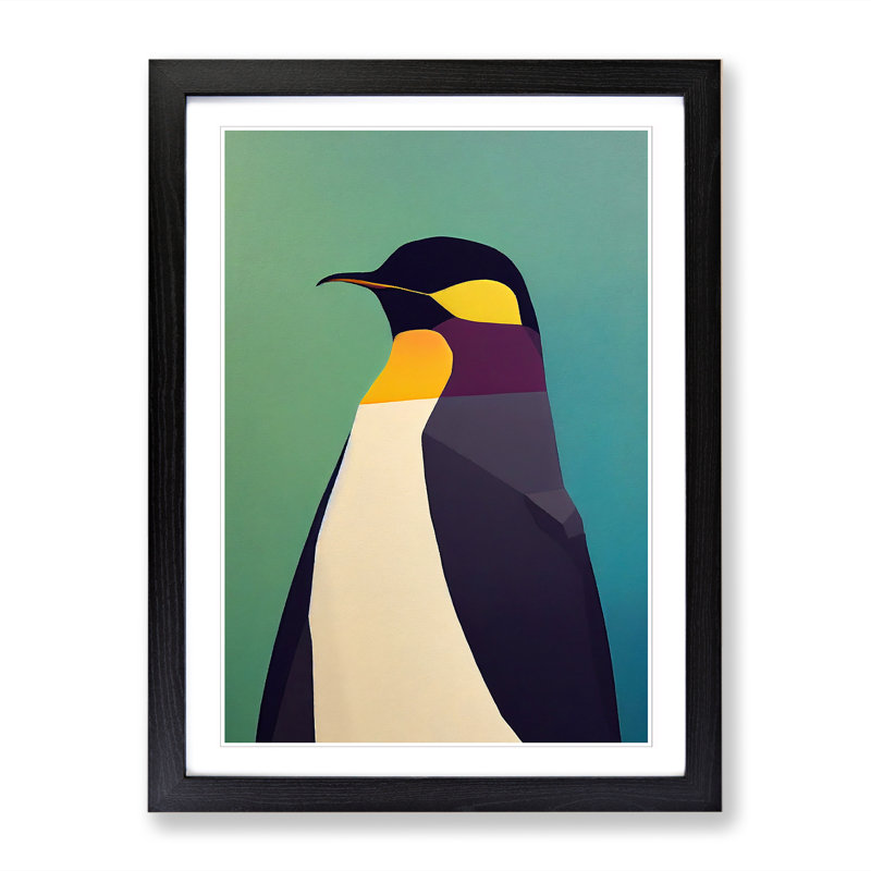 Penguin Contemporary Vol.3 - Single Picture Frame Print, 64cm H x 46cm W x 2cm D, Walnut