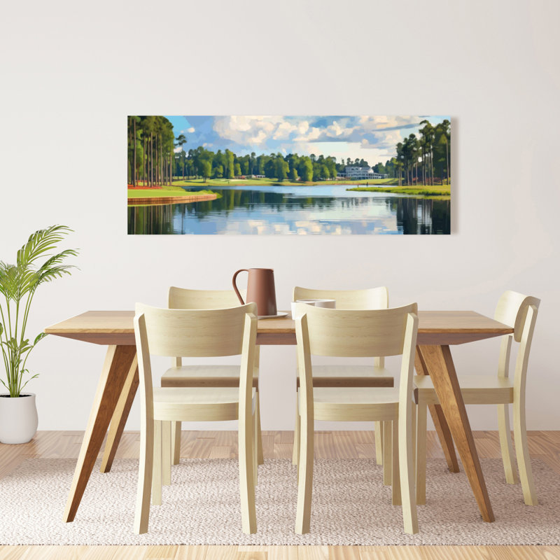 Toile pour chambre à coucher Golf Lake | «Blue Trees Home Decor», art mural