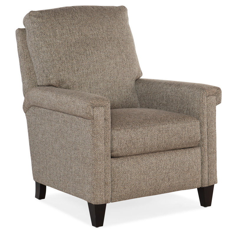 Kara 32" Wide Faux Leather Standard Recliner, Aline Light Grey Genuine Leather, Manual, Stone