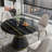 46.85''Faux Marble Top Metal Base Round  Dining Table-93602441