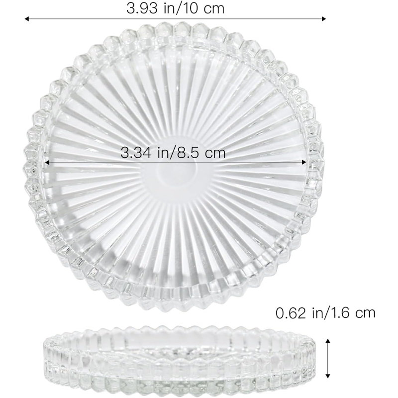 Ensemble de 2 bougeoirs en verre transparent de 3,8 po, ensemble de 2