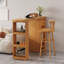 Table-bar moderne et minimaliste en pin avec rangement intÃ©grÃ©-713303810