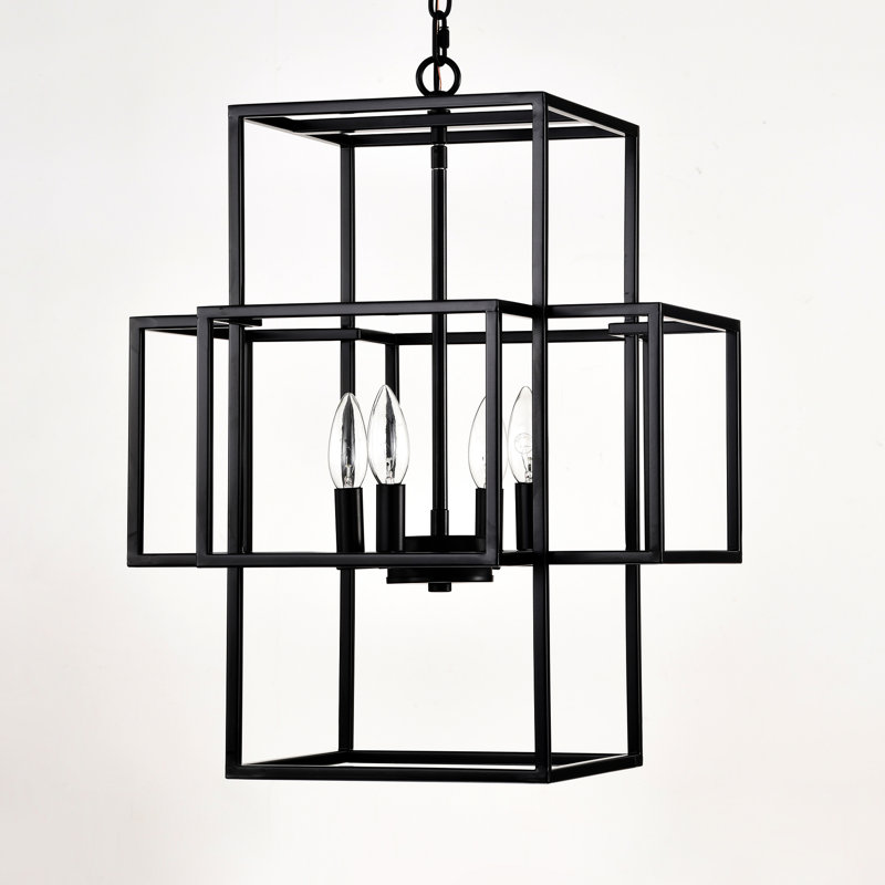Lanterne industrielle en métal noir mat avec luminaire suspendu réglable pour la salle à manger, le couloir, le vestibule et le vestibule