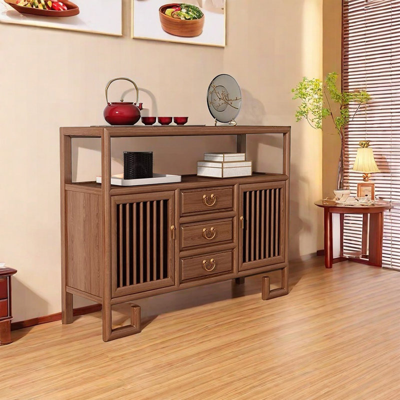 Nouveau buffet en bois massif de style chinois