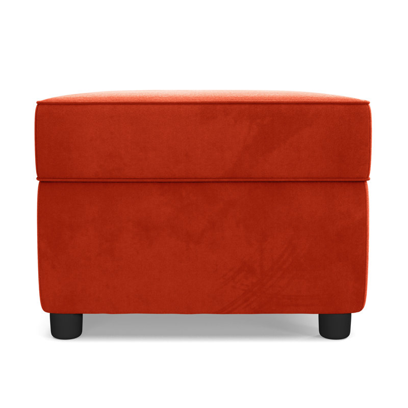 Laverton 62Cm Velvet Rectangle Storage Ottoman, Umber