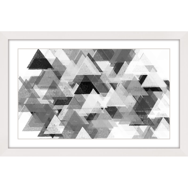 Émotion cachée-impression sur papier, H 20 po x l 30 po x P 1,5 po, Cadre blanc