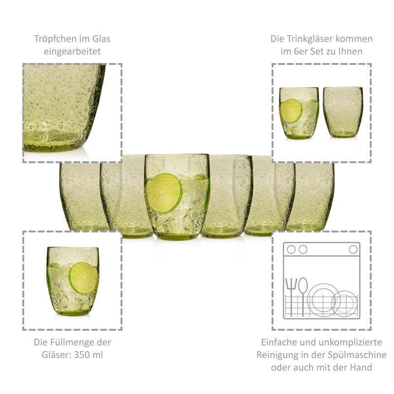 Trinkgläser-Set Samuel, Green