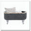 Banc de rangement avec repose-pieds en tissu-893364607