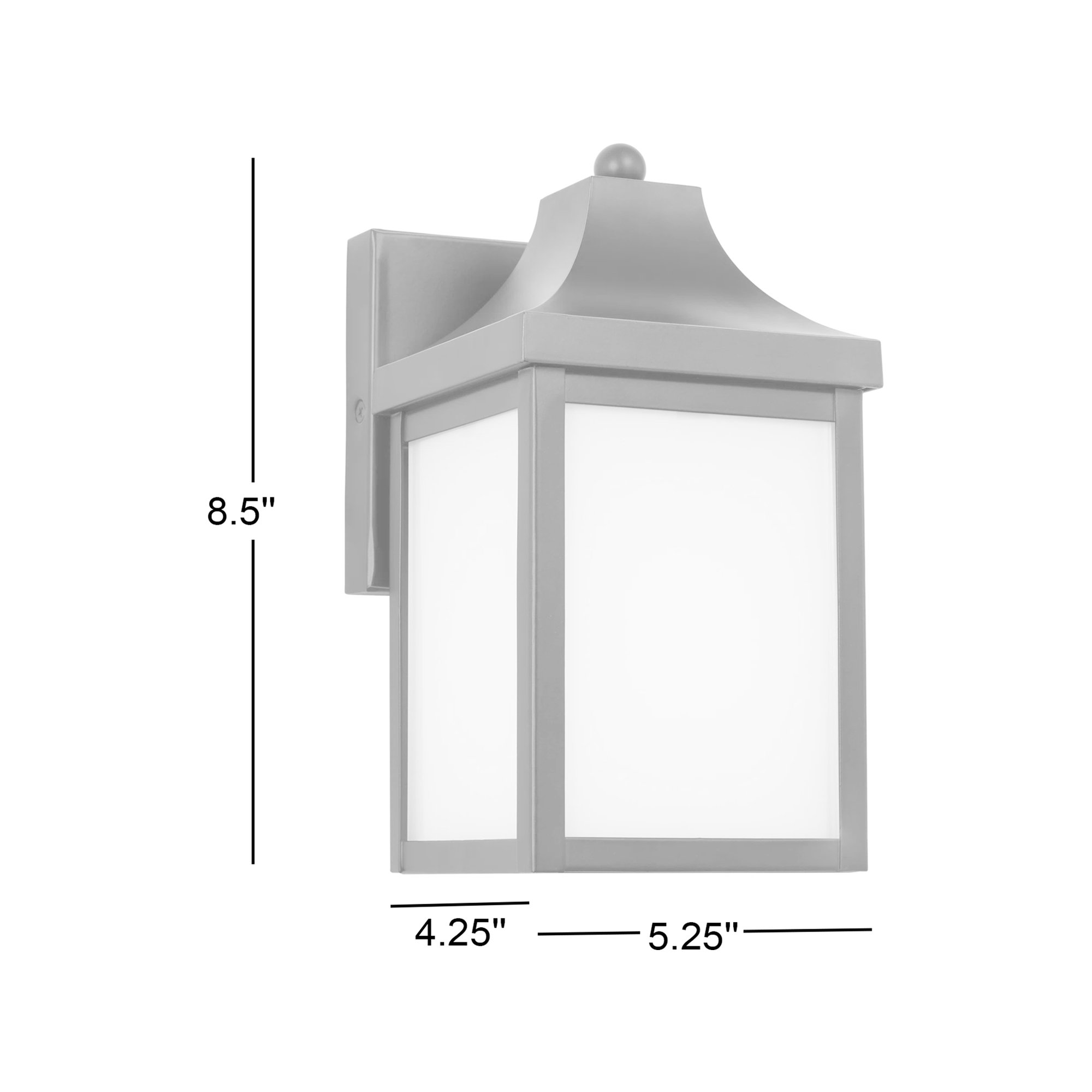 Single Light Outdoor Aluminum Wall Light, Textured Black, No
