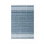 Tapis contemporain bleu en laine tissé à plat à la main Contemporary