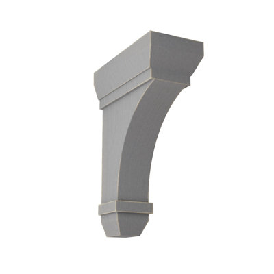 2 1/4"W x 6"D x 10"H Stockport Wood Vintage Decor Bracket, Pebble Grey