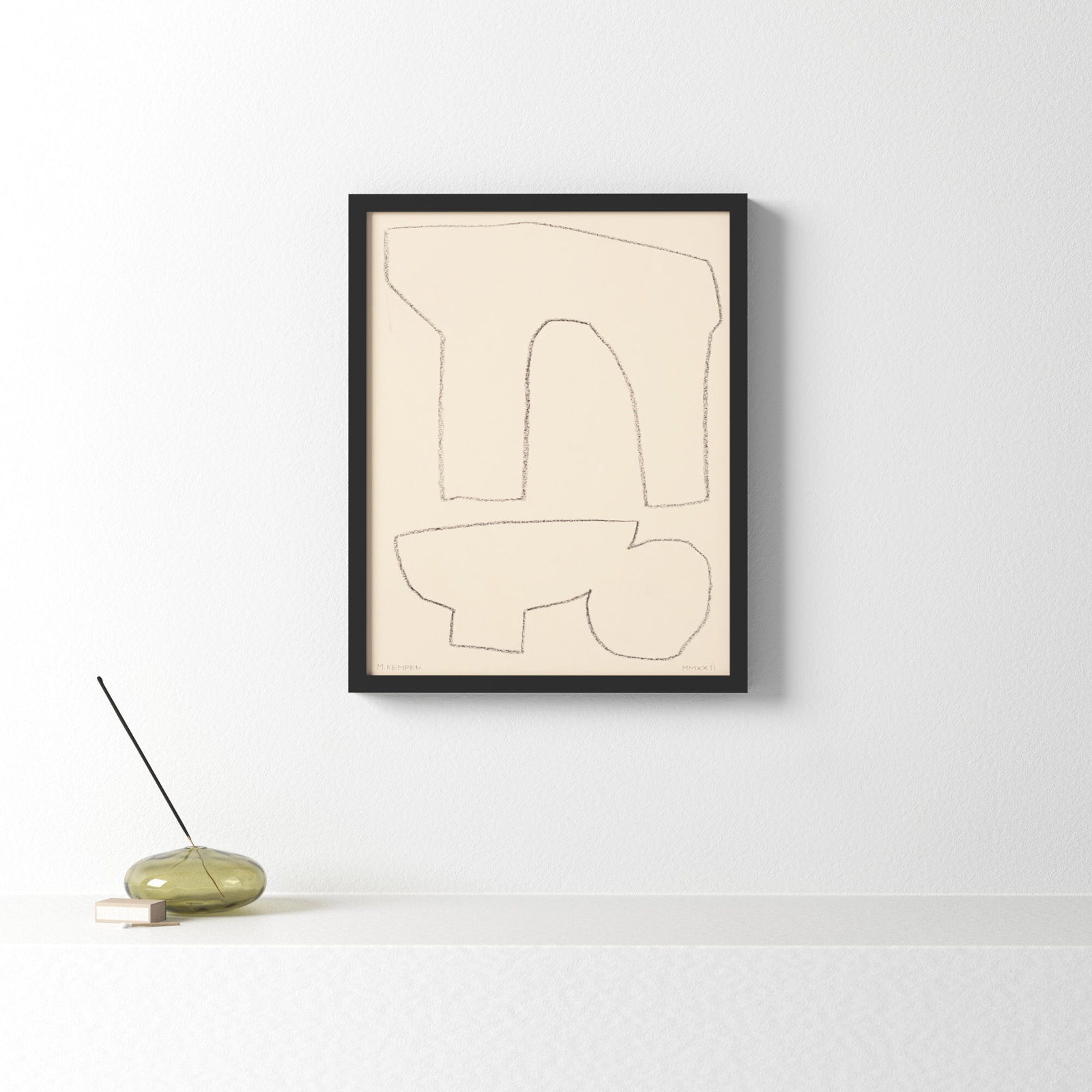 Outlines 2 by Michael Kempen, Black Framed, 16" W x 20" H