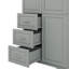 Armoire de rangement spacieuse et grande capacité avec portes, parfaite pour la salle de bain ou le bureau, avec trois tiroirs-110790777