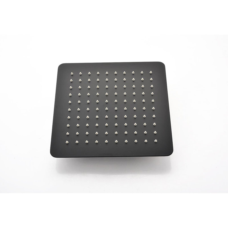 Ceiling Shower System With Matte Black Finish And Strong Water Flow Mounted - 16", Advanced Air Injection, Matte Black