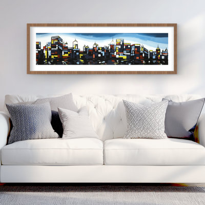 Colorful City - Framed Matted Print for Home Decor