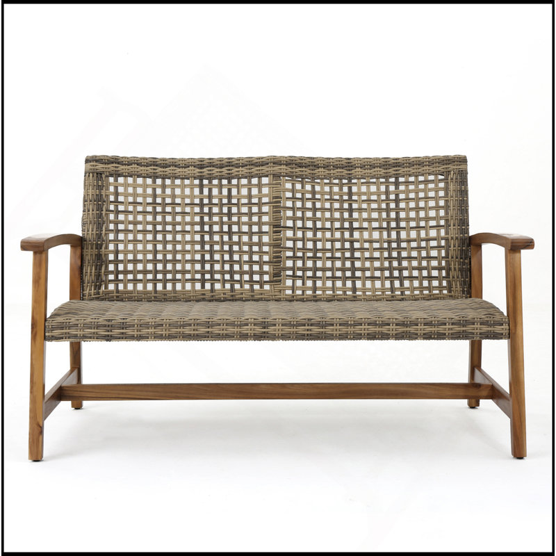 Causeuse en bois Hampton, Gris naturel