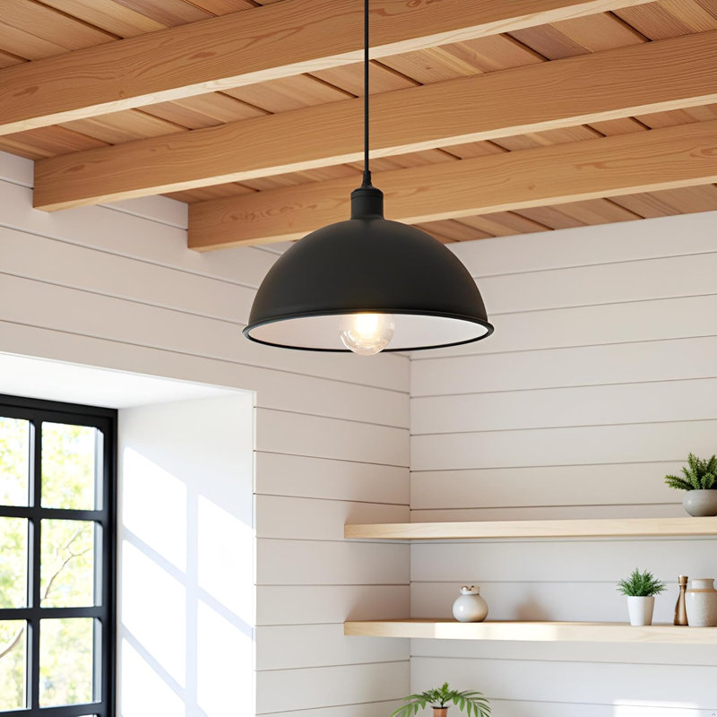 1 - Light Dome Pendant, Black