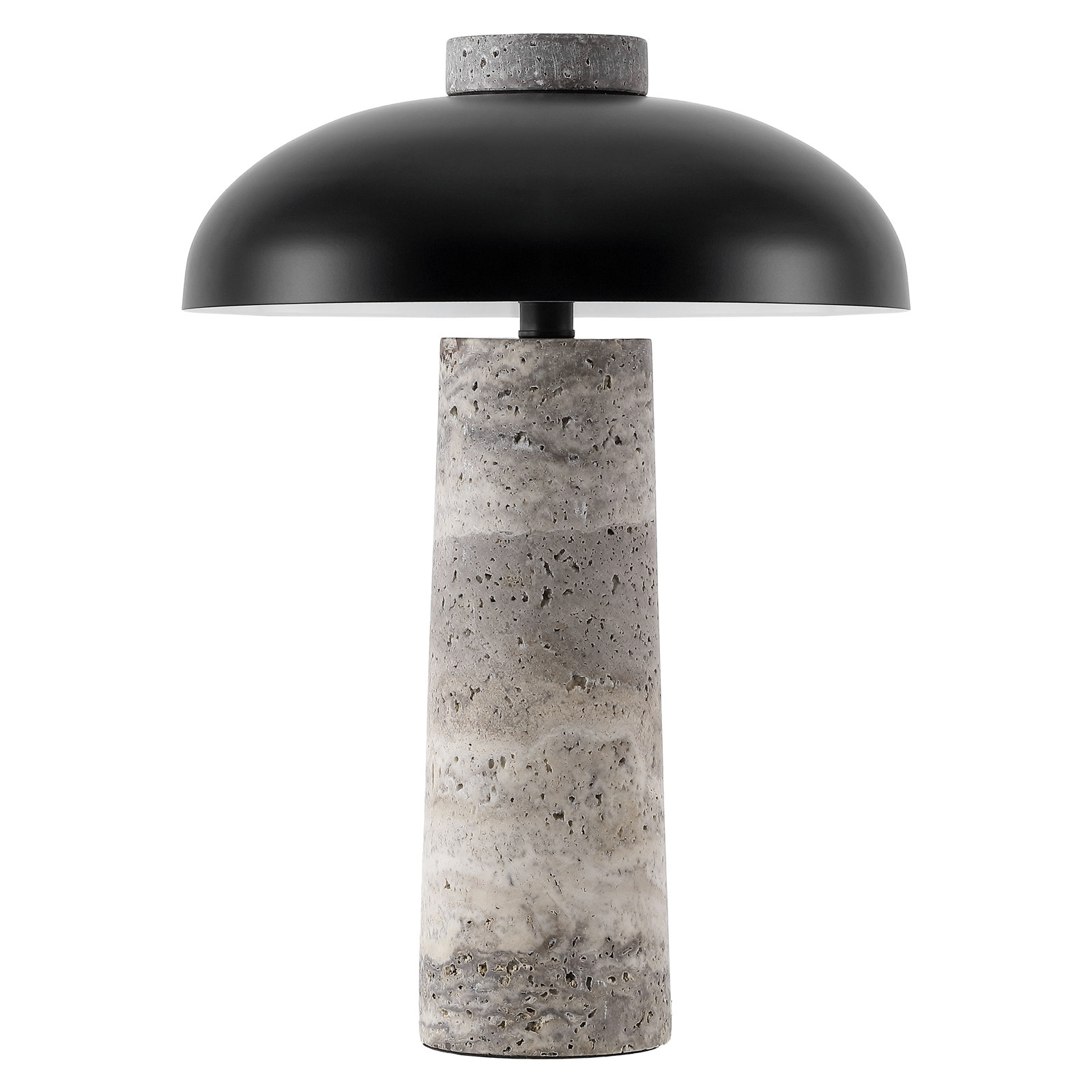 Stone Novelty Lamp, Dark Brown Travertine