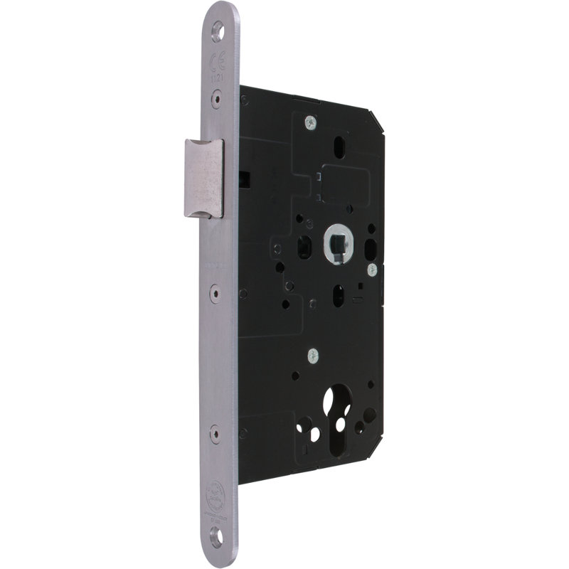 Brass Latch, Satin Silver, 23.5cm H x 2.4cm W x 8.5cm D