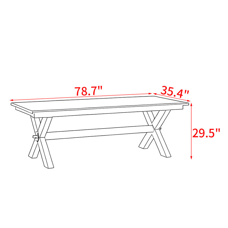 Hipscher, H 29,5 po x L 78,7 po x l 35,4 po
