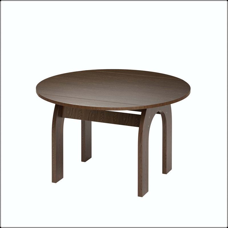 Table de salle à manger extensible en bois massif avec abattant
