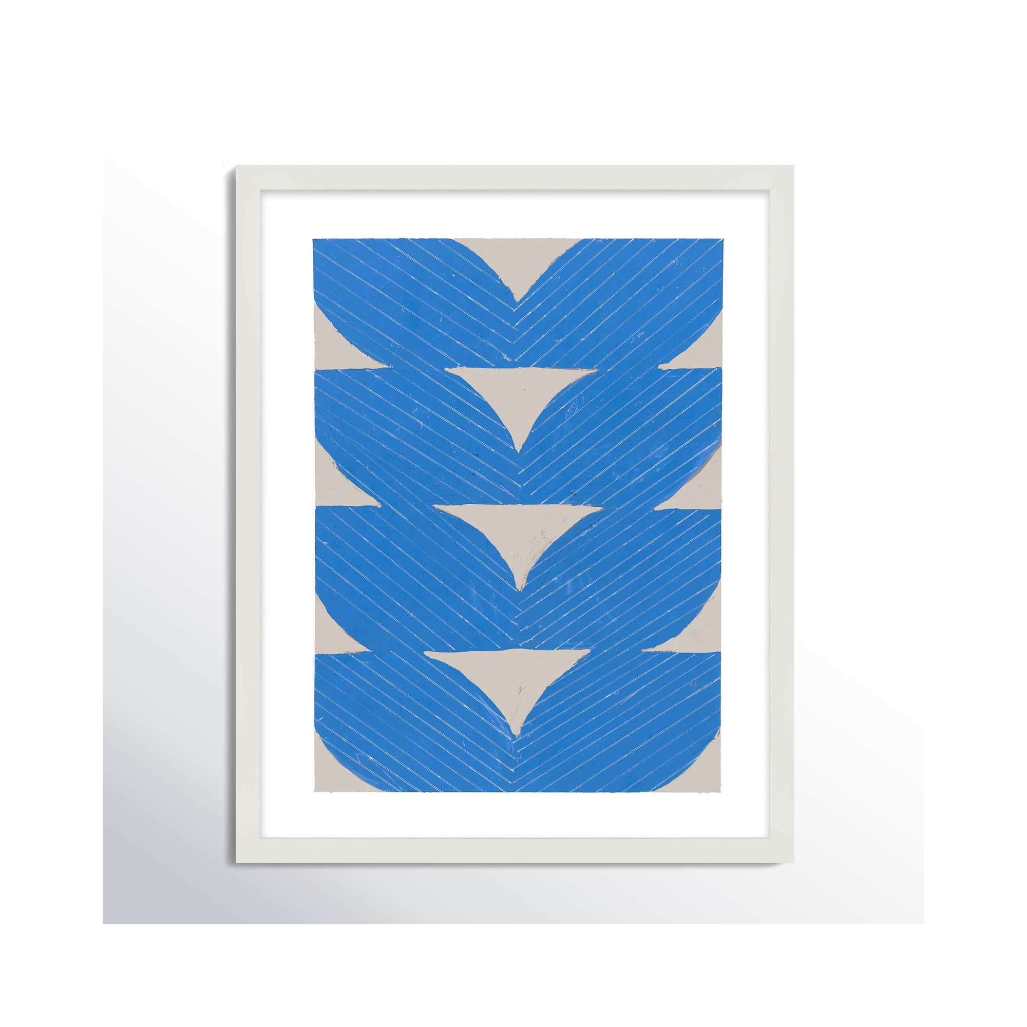 Blue Chevron by Andrea Stokes, White, 20" H x 16" W x 1.25" D