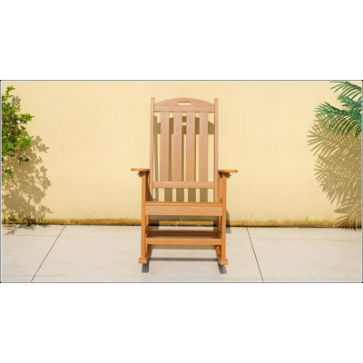 All-Season Outdoor Rocking Chair, Sturdy HIPS Material With 304 Stainless Steel Accessories For Durability And Comfort.