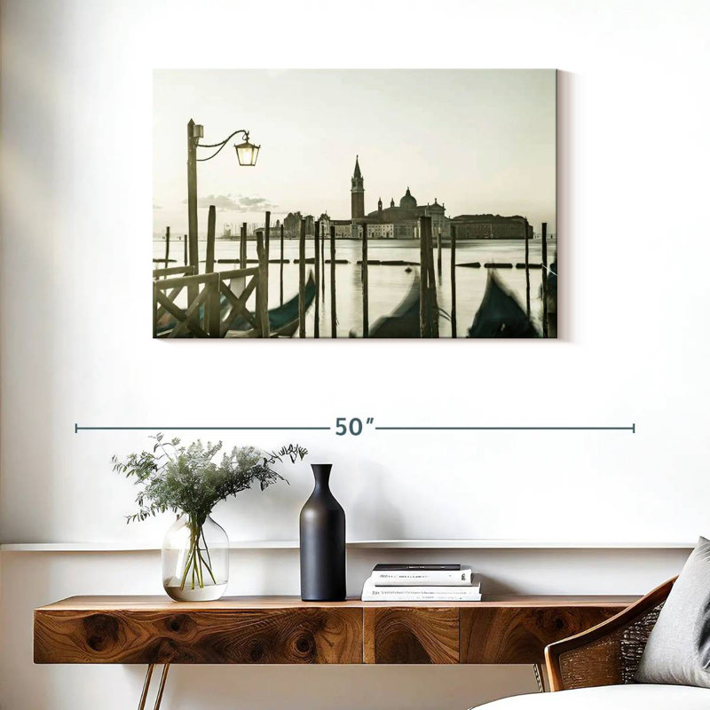 Ravi Venice Gondolas Morning View, H 24 po x l 36 po