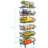 15.8'' W x 45.5"H Utility Cart 6-Tier Multifunctional Storage Rack with Top Shelf & Wheels-79616008
